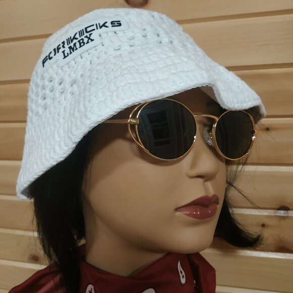 ** Reversible Knit Bucket Hat - UPF 50 and Waterproof (White) - Picture 1 of 14